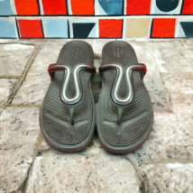 Crocs Sanrah Metalblock Flat Flip Sandals/Slides Black Size 9 - £23.60 GBP
