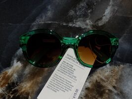 Janie And Jack Green Tinted Cat Eye Sunglasses Girls 0 -2 Years NEW - $13.50