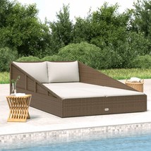 Daybed Brown, Cream White PE Rattan, Polyester, Steel - $12,347.96 MXN