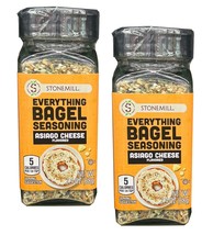 2 Packs Stonemill Everything Bagel Seasoning Asiago Cheese 2.4 oz - £9.19 GBP