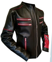 Men&#39;s Leather Jacket Faux Handmade Model Sanguine Cromo - $299.00