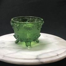 Vintage Depression, Glass, Candy Dish, Bowl, Emerald Green Grape Vine - £10.30 GBP