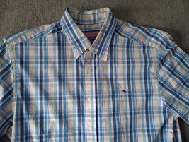 Vineyard Vines Mens Slim Fit Whale Shirt Long Sleeve Button Down Size Medium - £7.94 GBP