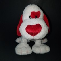 Red White Puppy Dog Plush 8" Stuffed Animal Gift Hearts Valentine's Day Walmart - $12.58