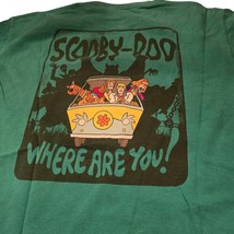 Mens L Retro Scooby-Doo Mystery Machine T-Shirt Green Jade Graphic Tee TV - $236.08 MXN