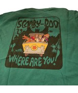 Mens L Retro Scooby-Doo Mystery Machine T-Shirt Green Jade Graphic Tee TV - $236.08 MXN