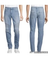 Hudson NWT Ethan Skinny Fit Light Wash Biker Moto Jeans Men’s Size 40x33 - $116.59