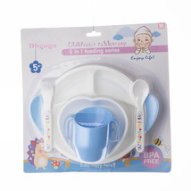 Dbgogo Bear creative cartoon PP children&#39;s tableware set 5 baby Dishers - $12.92