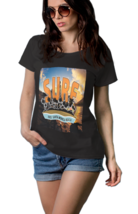 Santa Monica Beach   Black T-Shirt Tees For Women - £15.80 GBP