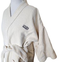 Vintage 70s Golden Nugget Casino Hotel Las Vegas Cream Terrycloth Robe Medium - £76.69 GBP