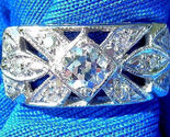 Original EARTH MINED DIAMOND Deco Vintage BAND Antique Engagement Ring 1... - $3,605.25