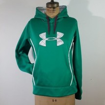 Under Armour Storm Hoodie Size L Green Long Slv Sport 2 Pockets Fleece Pullover - £20.13 GBP