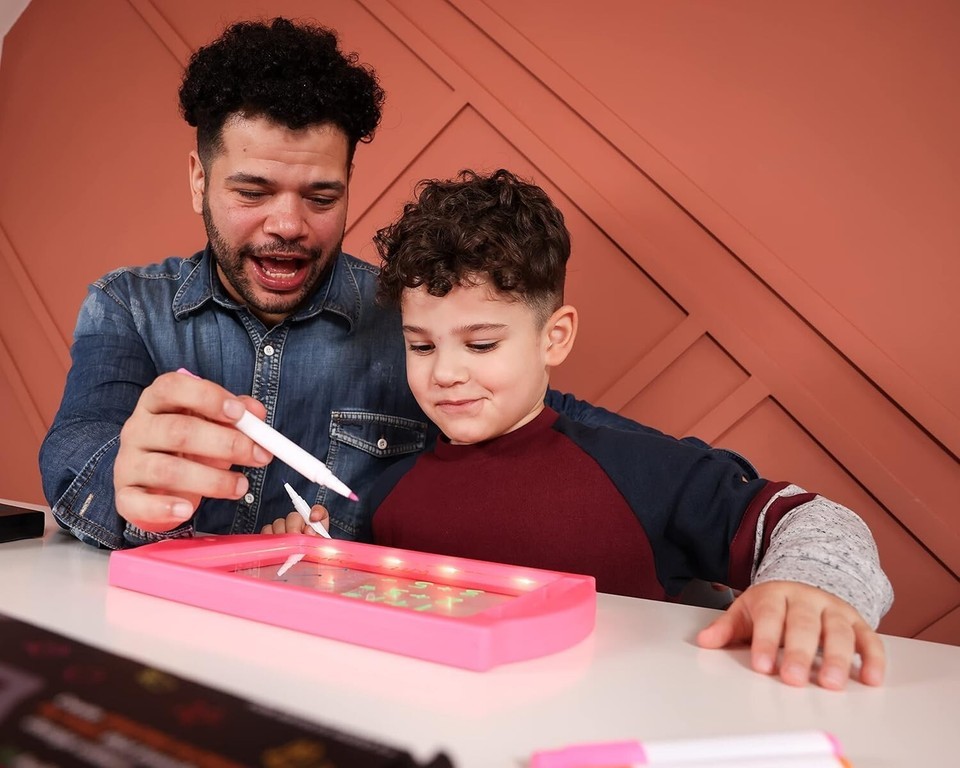Portable Neon Effect Drawing Board with 4 Fluorescent Pens - Kid's Creative Fun Item image 5