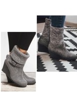 NWT Women&#39;s MUK LUKS Georgia Fashion Boots Style 16904 Grey Knit sz 10 R... - £31.19 GBP