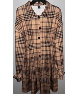 SHEIN  Women&#39;s Plaid Print Single-Breasted Long Sleeve Casual Midi Dress... - $379.80 MXN