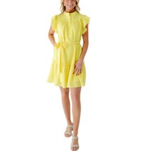 Joy Joy placket peplum dress in CITRUS - £67.96 GBP