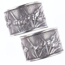 2 Antique Chinese Silver repousse napkin rings - £359.78 GBP