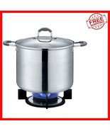 Elegant 2.5 QT Induction-Compatible Stainless Steel Stock Pot with Glass... - $807.46 MXN
