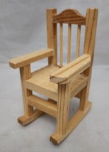 Handcrafted Toy Dollhouse Miniature Doll Furniture Wood Rocking Chair - £11.89 GBP