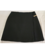 Ann Taylor Black Boucle Pencil Skirt Size 10 Gold Chain Detail - $14.84