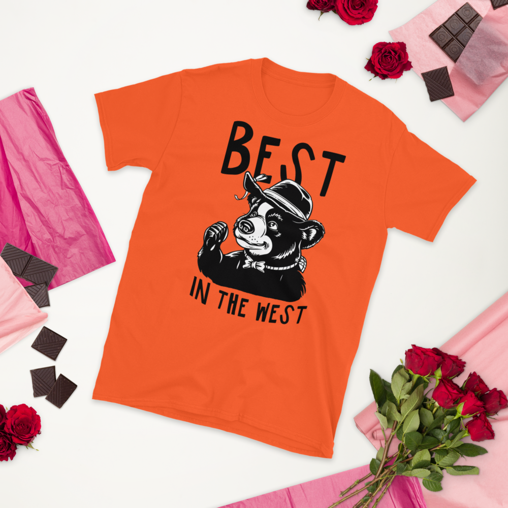 Short-Sleeve Unisex T-Shirt – Best in the West (Orange) Item image 3