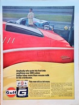 GULFPRIDE FORMULA OIL-Racing RED CYCLONE-Automobile-1968 Print Ad!! - $11.67