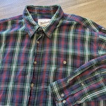 Woolrich Men&#39;s Plaid Flannel Button Up Shirt Size XL - £15.56 GBP