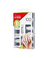 KISS 100 NAILS TIPS CURVE OVERLAP LONG LENGTH TRIM & FILE TO ANY SHAPE #100PS08 - $5.99