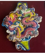 (1) Vintage Taiwan Cochin PINK DRAGON Koji Ceramic Art Pottery Framed Pl... - €192,54 EUR