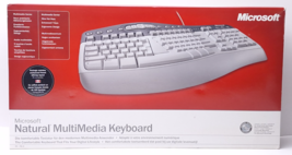 Microsoft Natural MultiMedia Keyboard Ergonomic Split Keys PS/2 New Open... - $669.74 MXN