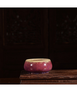 Jun Porcelain Teacup:Kiln ChangePurple Relief Pattern Ceramic TeawareTra... - €859,32 EUR