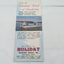Vintage Wonderful World Of Houseboating Mississippi River Holiday Vacation Map - £14.20 GBP