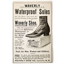 Waverly Waterproof Sole Shoes 1897 Advertisement Victorian Footwear ADBN... - $14.01 CAD