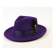 Bruno Capelo Hat Australian Wool Fedora Teardrop Crushable Bel Air BL595 Purple image 4