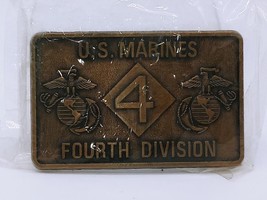 Vintage U.S. Marines Belt Buckle - Fourth Division CVB082 New in Package - £14.38 GBP