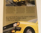 1981 Toyota Corolla Tercel Vintage Print Ad Advertisement pa10 - £6.22 GBP