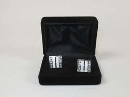 Men J.Valintin Cufflinks Vitorofolo for French Cuff Shirt V39-71 Silver Diamond image 4