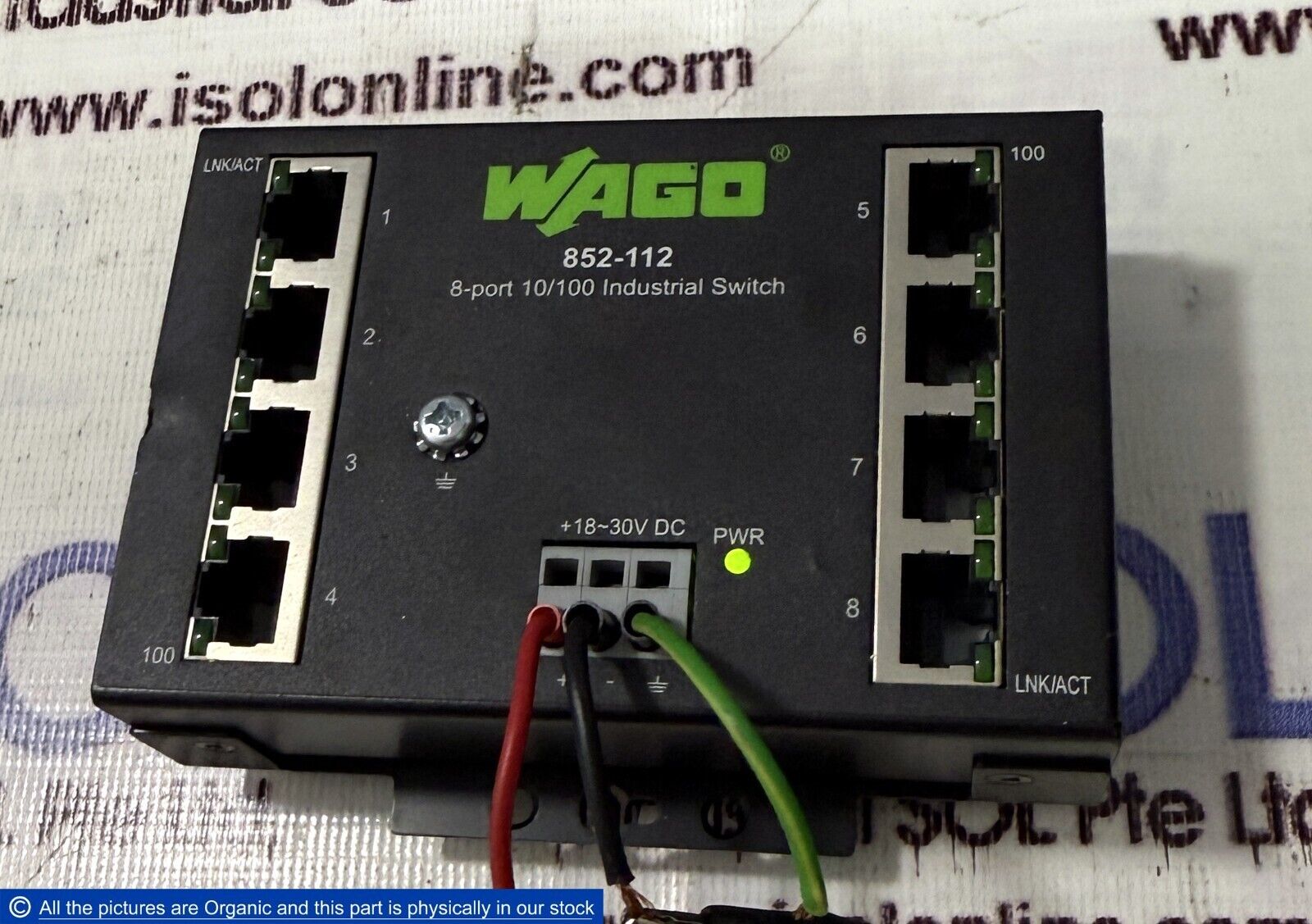 WAGO 852-112 Industrial Ethernet Switch 8-Port 10/100 Mbps Unmanaged 18-... - $249.00
