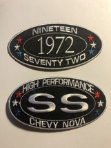 1972 SS CHEVY NOVA SEW/IRON ON PATCH BADGE EMBROIDERED MALIBU CHEVROLET - £11.66 GBP