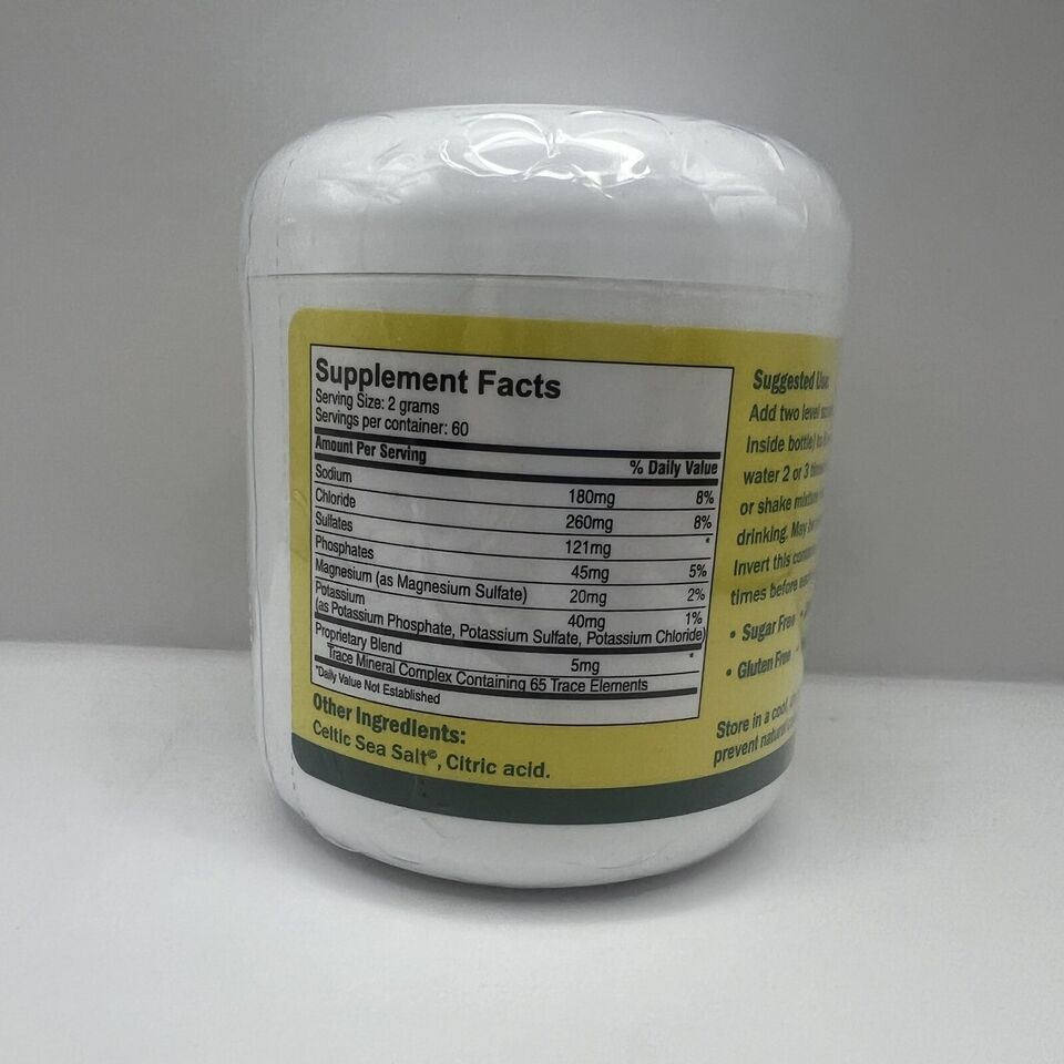 Sealed Celtic Sea Salt Electrolyte Powder Drink Mix 4.2oz EXP 01/27
