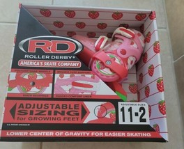 Roller Derby Girls EZ Roll Adjustable Roller Skates Pink Strawberry 11-2 - $29.99