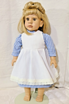 2-Piece Colonial Outfit Clothes for 18&quot; Dolls Blue Gingham DRESS &amp; PINAF... - £11.72 GBP