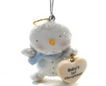 Babys 1st Christmas Porcelain Ornament Baby by Midwest-CBK Baby Boy Blue - £6.09 GBP