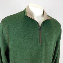 Eddie Bauer Men Green 1/4 Zip Pullover Sz XL - $22.99