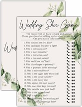  Bridal Shower Games Watercolor Green Leaves Wedding Games Minimalist Th - £18.72 GBP