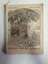 1933 Agricultural Almanac 108th Volume  John Baers Sons Inc Lancaster PA - £10.00 GBP