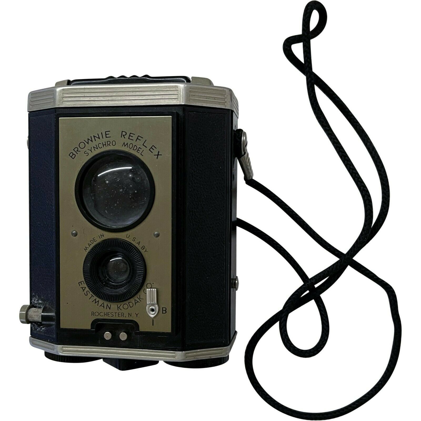 Primary image for EASTMAN KODAK BROWNIE REFLEX Vintage Film Camera Synchro Model w/Strap USA CLEAN
