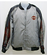 Harley-Davidson Motorcycles Men&#39;s Silver Nylon Jacket Size XL - $137.61