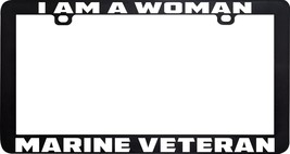 I Am A Woman Marine Veteran License Plate Frame Holder - £5.51 GBP