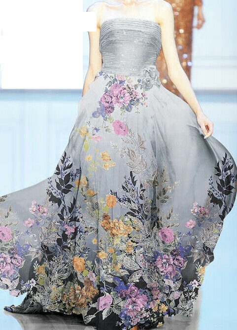 100% MULBERRY THIN SILK CHIFFON BRIDAL PARTY DRESS FABRIC W-53
